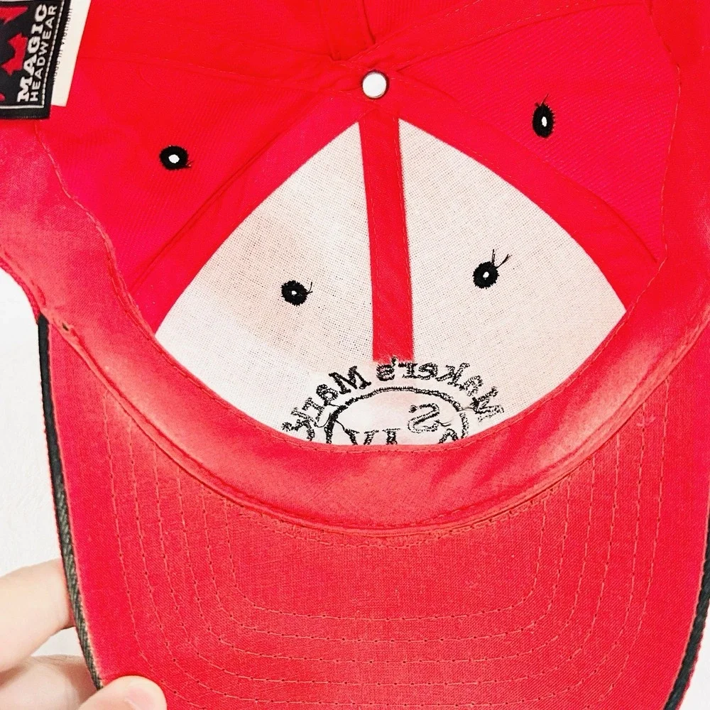 Maker's Mark Logo Hat Cap Adjustable Strapback Red Outdoors Casual Workwear‎